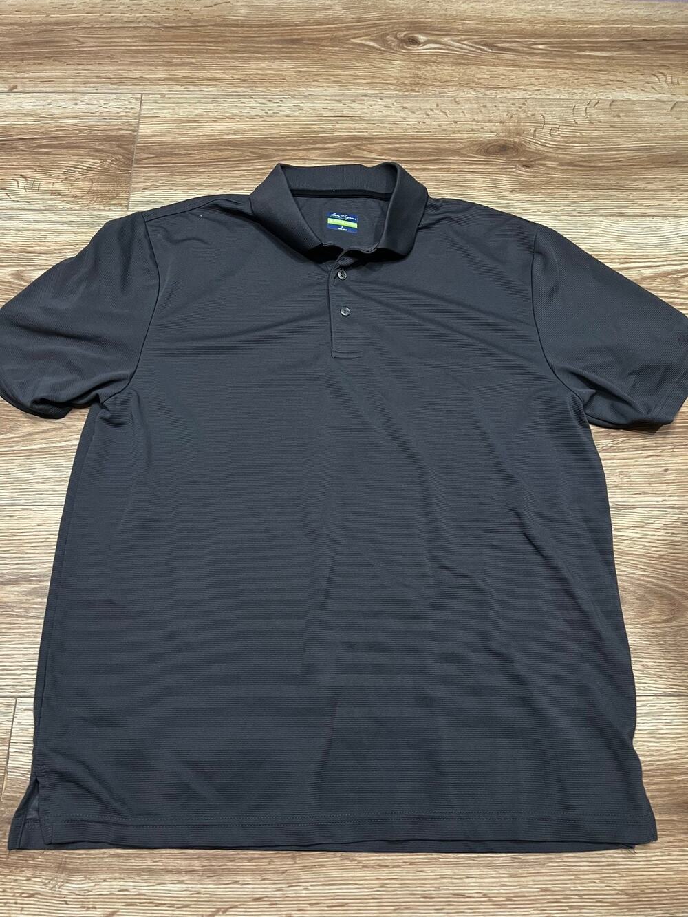 Ben Hogan Mens Polo Shirt Size XL Black Performance 30% Recycled Polyester (A00)